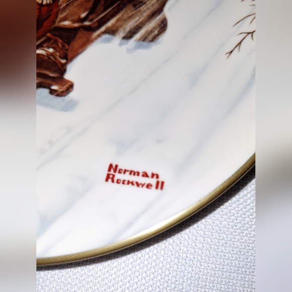 Vtg. Royal Devon" Down Hill Darling" First Edition Norman Rockwell Plate. - Picture 2 of 5